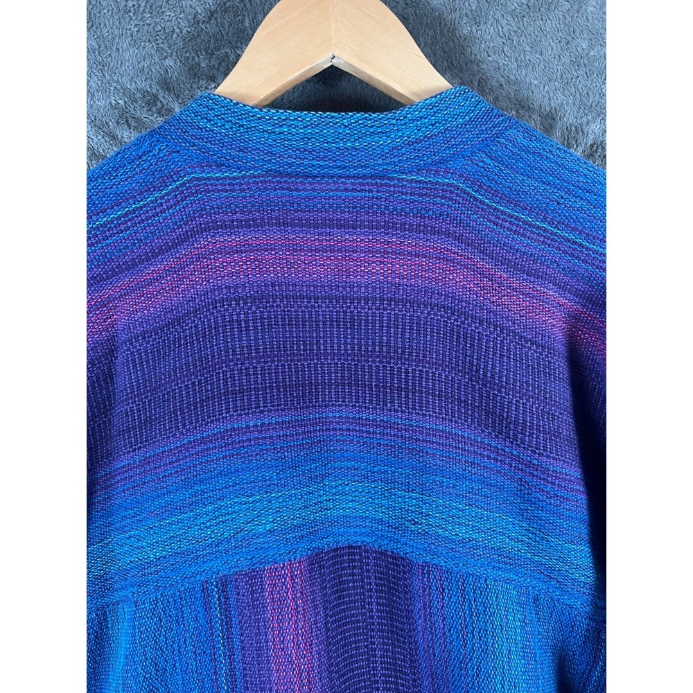 Greentree Weavers Handwoven Cardigan Jacket Womens L/XL Multicolor Boho Chic Vtg - Picture 8 of 16